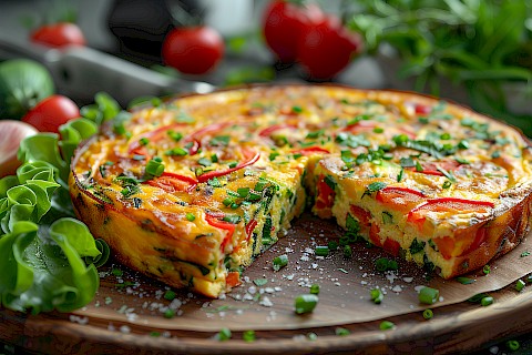 Frittata aux légumes et poivrons